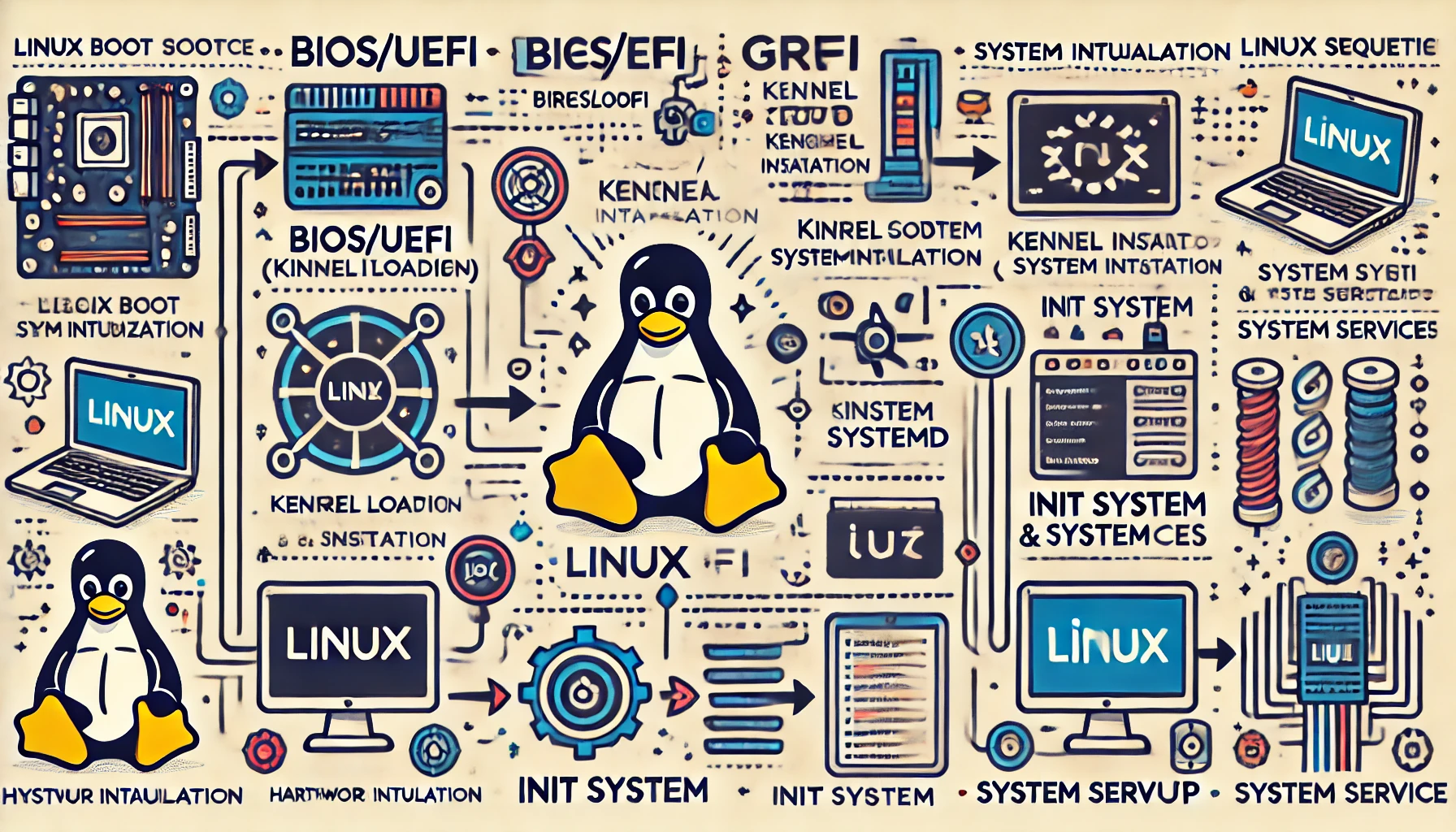 深入了解 Linux 系统的启动顺序及其关键组件。